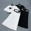 Marca de luxo feminino vestido de sexo moda fino clássico colete padrão silm 23ss vestidos de verão roupas femininas simples 4 estilos