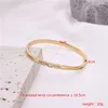 Bangle Whells Trendy Shells Jóias de aço de titânio para mulheres Acessórios de pulseira de zircão chiques de zircão por atacado