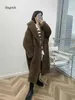 Casaco de couro feminino de couro falso casaco de urso de pelúcia feminino casaco de alpaca casaco de lã feminino casaco grosso de inverno baunilha albino camelo teddy em estoque 231113