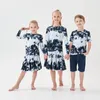 Family Matching Outfits kids boys girls spring summer tie dye cotton casual clothing children fashion set top and romper matching clothing 230412