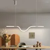 Lampadari Placcatura in cromo Lampade a sospensione a Led moderne per soggiorno Studio Lampade da cucina a tubi di luce in acrilico Illuminazione per interni