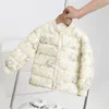 Down Coat Baby Girls Boys Jacket tjock ner vadderad snörock barn Vinter varma bomullsslitage hoodies spädbarn kappa barn ytterkläder kläder 231113