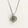 Pendant Necklaces Green Champagne Coloured Rhinestone Heart Drop Shape Locket Cage Floating Charm Can Put In A 9mm Pearl Gem Bead Fitting