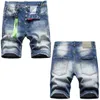 Jeans de jeans de jeans curtos de jeans de jeans reta Casual Casual Summer Club Blue Cotton Men Ponts Itália 8881