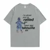 Magliette da uomo Ratatouille Magliette con stampa grafica Im Afeaid Youve Ratted Your Last Tatouille Sir T Shirt Funny Mouse Tees Uomo Donna Maglietta carina 230413