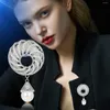 Broches SUYU automne classique femmes lumière luxe creux romantique Simulation perle broche petit Design costume manteau accessoires