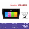 128G Android 12 Video Autoradio GPS WiFi BT FM Araba Stereo Double Din Dokunmatik Ekran 2 Din Radyo VW Golf 6 2008-2016