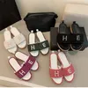 2024 New Summer slipper designer sandal men women slide clogs flat sandale Homes top quality Mule sexy pool Beach Flat Sliders loafer woman lady gift walk hike with box