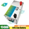 Batterie Lithium-ion Rechargeable 150ah 12V avec BMS pour système de stockage solaire + chargeur