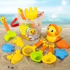 Песчаная игра на воде Fun Summer Beach Toys for Kids Bucket Set с милым набором для животных модели на открытом воздухе Garden Gless Kids Gifts 230412