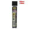 20/40pcs/caixa 2,0 mm de grafite de chumbo automático Core de reposição de lápis automática 2b de espessura de papelaria escolar mecânica escolar