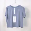 Lu Lu Align T-shirt estiva a maniche corte T-shirt sportiva Yoga Lemons Lemon Maglietta da donna progettata per la mobilità Vestibilità ampia Asciugatura rapida e traspirante LL LL