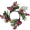 Dekorativa blommor Candle Garland Ring Christmas Door Wreath Decoration Front For Xmas Window Wedding Home Decor