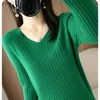 Kadın Sweaters V-Beeck Sweater Kadın Katı Külot Örme Sweaters Ol Basic Jumper 2023 Kış Giysileri Kadınlar Triko Uzun Sle Ladies Topsl231113