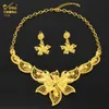 Wedding Jewelry Sets Indian Gold Plated Set For Women African Bridal 24K Color Necklace Earrings Dubai Nigerian Wholesale 231110