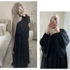 Etniska kläder Ramadan Abaya Femme Muslim Hijab Dress Turkiet Kaftan Caftan For Women Vestido Islam Worship Service Robe 230505