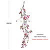 Couronnes de fleurs décoratives 180 cm cerise artificielle Sakura printemps prune fleur de pêche rotin vignes en soie décoration de mariage à la maison couronne en plastique