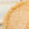 Szerokie brzegi czapki Fitshinling 2023 Summer Sun for Women Bohemian Ręcznie robione Raffii Straw Hat Kobiet Fringe Boho Holiday Beach