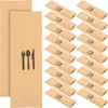 Kitchen Storage Kraft Paper Cutlery Set Tableware Pocket Banquet Holder Fork Cover Covers Disposable Bags Festival Silverware