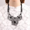 Choker Model Fashion Black Rope Chain Chunky Statement Pendant Necklace For Girls Party Jewelry Wholesale