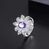 Catene 2023 stile cool alta qualità zirconi viola gemma anello versatile collare catena banchetto di nozze regalo di gioielli di lusso premium
