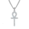 Pass Diamond Tester 925 Sterling Zilveren Ketting Klauw Set 3mm 4mm 5mm Vvs moissanite 18k vergulde kruis ijs uit hanger