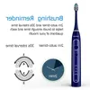 FreeShipping Brosse à dents électrique Brosse à dents sonique USB Charge inductive IPX7 Brosse à dents étanche Bleu avec 8 têtes de brosse Voyage C Cmph