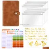 Filing Supplies Wholesale A6 Binder Budget Cash Envelopes Planner Organizer With Pockets Expense Sheets Sticker Labels For Money Sav Dh5M2