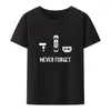 T-shirts pour hommes All Things Apparel Never Forget Tech T-shirt pour hommes Unisexe à manches courtes O-cou Graphic Tee Classic Retro Casual Shirt