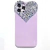 3D Liefde Hart Bling Diamond Cases Voor Iphone 15 Plus 14 13 Pro Max 12 11 X XR XS 8 7 6 SE2 Luxe Mode Jelly Solid Crystal Zacht TPU Strass Meisjes Vrouwen Telefoon Achterkant