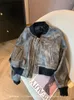 Jaquetas femininas 2023 outono inverno outerwear manga longa fino casaco clássico gola alta kpop moda jaqueta de couro y2k high street