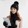 Cappelli Sciarpe Set Autunno Inverno Solido Cappello Sciarpa G Tre pezzi Orecchio Gs Sciarpa Set Uomo Sciarpa Gs Set Donna Sciarpa Cappello Gs per ragazzeL231113