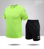 Men Tracksuits clothing summer short-sleeved leisure sport clothing jogging pure cotton breathable shirt