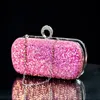 Evening Bags Evening Pink Clutch Purse Women Bling Sequins Handbags Fashion Designer Luxury Phone Bag Crossbody Small Designer Bag 231026