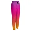 Pantalon femme imprimé survêtement coucher de soleil couleur rue mode pantalons de survêtement automne femme rétro personnalisé surdimensionné pantalon idée cadeau