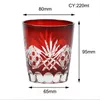 Tumblers vermelhos Edo Crystal Whisky Glass Japanese Japanese Made Kiriko Gravando a água Vinho Copo Cerveja Cerveja Cool copos Tumbler de licor 230413