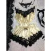 hot girl pizzo da donna taglie forti raso corto da donna 2 pezzi pigiama di seta lingerie sexy