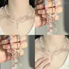 Choker Bohemian Beaded Loves Heart Necklace Colored Round Bead High-Grade Crystal Summer Resin Jewelry