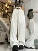 Jeans pour femmes Y2K Vintage Kaki Baggy Femmes Style Coréen Basique Blanc Denim Pantalon Surdimensionné Harajuku Rétro Pantalon À Jambes Larges