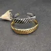 Bracelet Designer Cuff Bracelets Luxury Jewelry Fashion Dy High Quality Classic Fashion Retro Wave Silver Gold Everyday Match