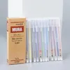 Stylos à bille 12 pièces ensemble de stylos gel colorés Kawaii bleu 05 mm stylo à bille pour journal fournitures scolaires mignonnes papeterie coréenne 231113
