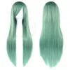 Perucas de cosplay Soowee curly long sintético cabelos verde peruca