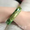 Armreif Natürliche Hetian Jade Vergoldetes Armband Frauen Edlen Schmuck Echte Chinesische Nephrit Grüne Jade Armreifen Für Freundin Mutter Geschenk