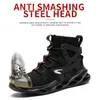 Buty Man Safety Buty KureProof Work Sneakers Lekkie mężczyźni stalowe palec u stóp niezniszczalny 231113