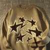 Męskie swetry Y2K Men Sweater Harajuku styl gwiazda drukuj luźne dzianiny pullover streetwear kobiety gotycka vintage ponadwymiarowa