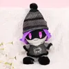 Anime Plüschfigur Lila Augen Mädchen Plüschtier Coole Mädchen Plüschpuppe mit Hut Schönes Weihnachtsgeschenk für Mädchen