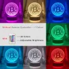 Noviteiten Acryl Led-nachtlampje Bitcoin voor kamer Decoratief nachtlampje Aanraaksensor 7 kleurwisselende batterij-aangedreven tafel Nachtlamp 3D 231113