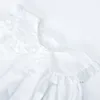 Kleidung Sets Frühling Herbst Elegante Kleidung Für Baby Mädchen Puppe Kragen Weiß Top Gestrickte Baumwolle PP Shorts Stirnband Kleinkind Nette Boutique Anzug