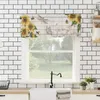 Rideau tournesol abeille papillon Texture bois, pour fenêtre de cuisine, décoration de la maison, court salon chambre à coucher, petites Cortinas