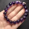 Link Bracelets Natural Dream Amethyst Bracelet Fashion Gemstone Crystal Jewelry Bangle For Women Healing Bohemia Holiday Gift 1pcs 11MM